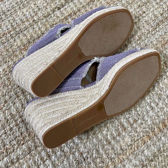 Lucky Brand Madgie Wedge Sandal Purple Size 8.5 - Picture 7 of 7